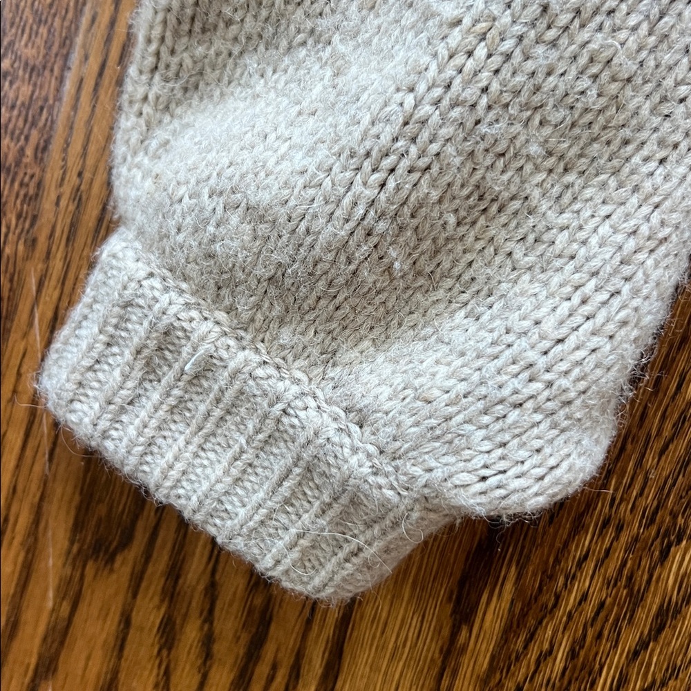 Atalier Delphine Balloon Sleeve Tan Sweater - Picture 8 of 9